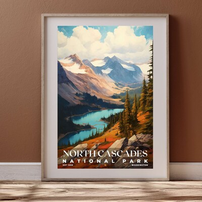 North Cascades National Park Poster, Travel Art, Office Poster, Home Decor | S6 - image4